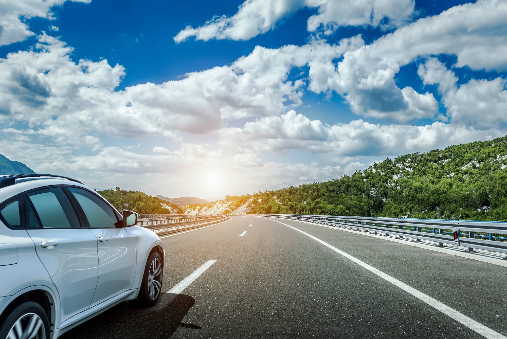 Car on road