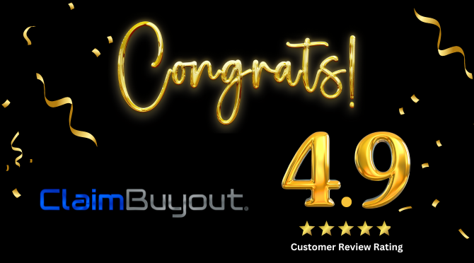 Congrats ClaimBuyout Customer Rating